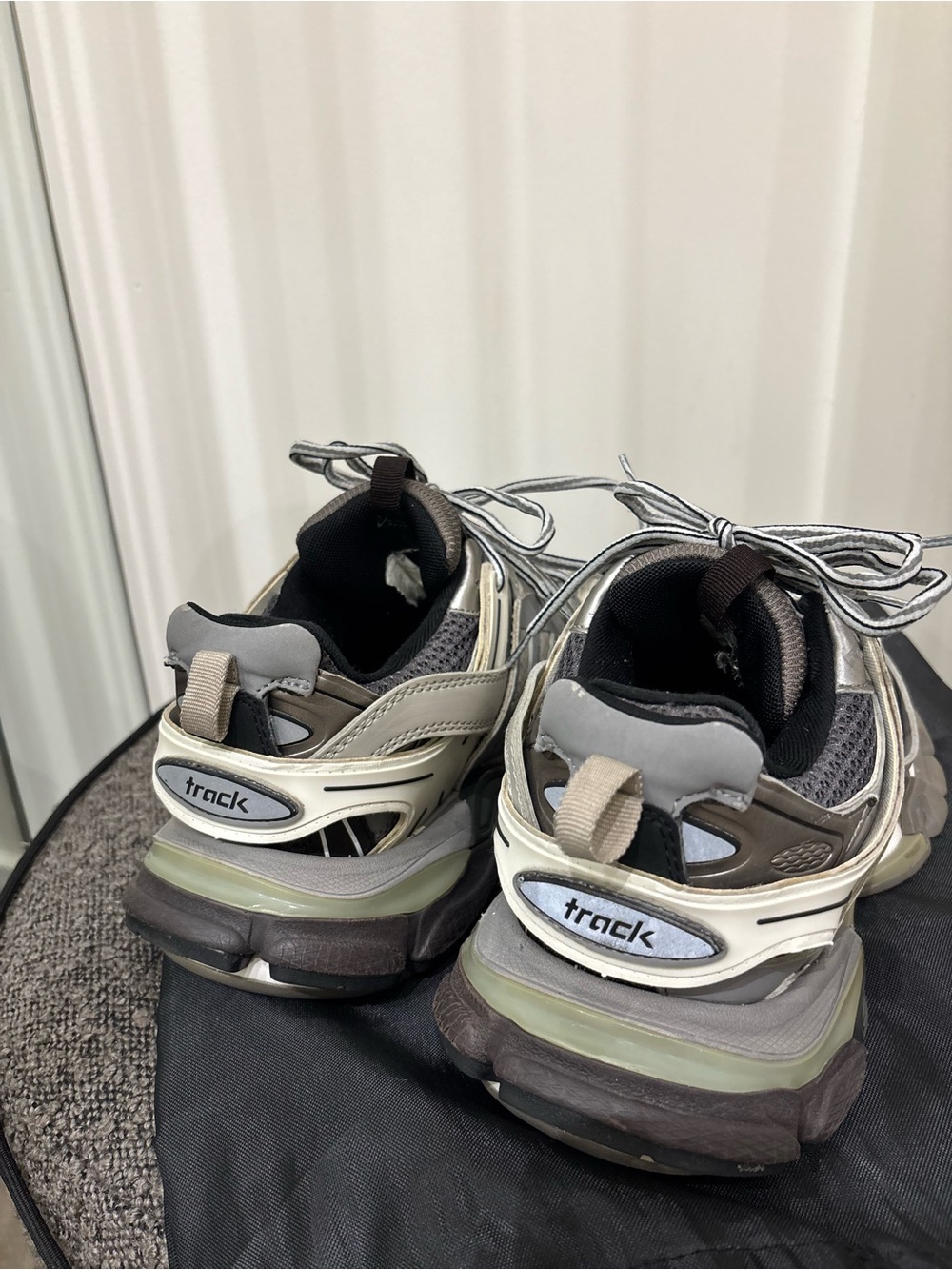 Balenciaga Multi-Grey Layered Trail Sneakers - Picture 4 of 7